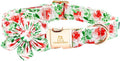 Lionheart glory Dog Collar Flowers Collar Floral Dog Collar with Flower Spring Summer Cute Collar Dog Boy or Girl Dog Collars Soft Durable Adjustable Dog Collars for Large Dogs, Red Roses