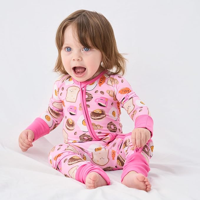 pureborn Baby Infant Boys Girls Sleeper Snug Fit Viscose from Bamboo Pajamas Zipper Pjs 0-24 Months