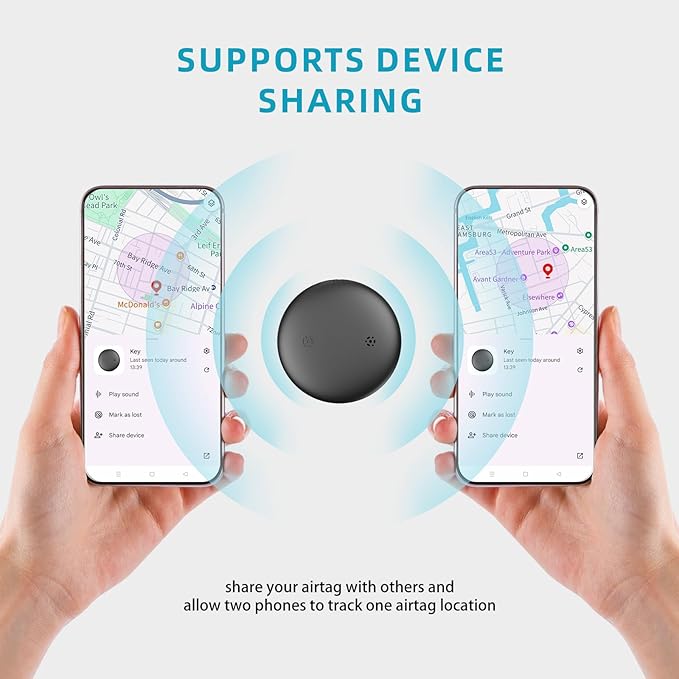 Google Android GPS Dog Collar (1 Pack), Mini Dog GPS Tracker, Smart Pet Activity Tracker, No Subscription, GPS Cat Collar Certified Finder, Anti-Lost, Finder Tag for Vehicles, Pets, Kids, Items