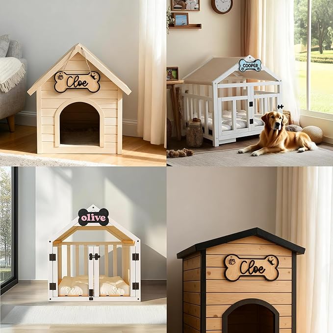 Custom Dog Room Decor Dog Crate Accessories Name Plate Doghouse Name Sign Decor Gift for Pet Lover