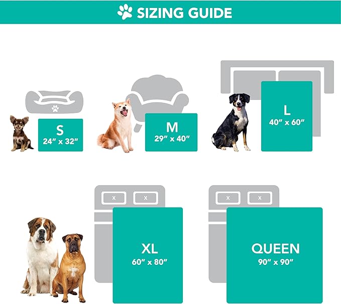 PetAmi Waterproof Dog Blanket for Medium Large Dog Puppy Cat Throw for Couch Cover Leakproof Protection, Sherpa Fleece, Reversible Soft Washable 60x40 Taupe