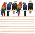 Sintuff 8 Pcs Bird Perches for Cage Accessories, Wooden Perch Rods Replacement with Double Head Slots, 0.6 Inch Diameter Natural Wood Stand for Parrot Macaw Cockatoo Parakeet(30 Inches)