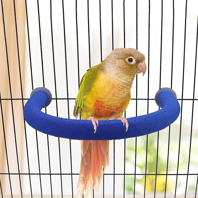 Wontee Bird Perches Bird Cage Sand Perch Stand for Budgies Parakeets Cockatiels Conures (Random Color) (U Shape)