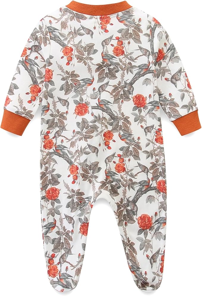Unisex Baby Boy and Girl Zipper Onesie Toddler Footie One-Piece Infant Romper Jumpsuit