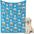 Personalized Dog Blanket, Customized Pet Blankets with Name Picture, Throw Blanket for Small Medium Large Dog Puppy Cat