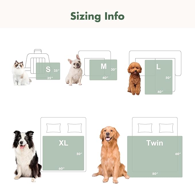 Soft Cozy Waterproof Dog Blanket for Large Dogs - Room Decor Pet Throw Blanket for Couch Bed Protector, Washable Dog Blankets for Indoors & Outdoors, Khaki, 50"x60"