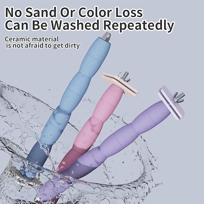 Bird Perch Stand Toy – Abrasive Surface Ceramic Paw Grinding Stick – Parrot Nail File for Budgies Parakeets Cockatiels Conures Bird Cage Accessory(Pink, 7.8Inch)