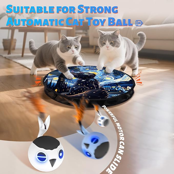 ORSDA Cat Toys Pouch, Cat Toys for Indoor Cats Hide and Seek Mat Suitable for Kitten Balls