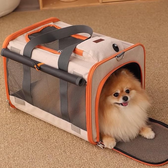 Dog Carriers for Small Dogs Stylish Cats Carrier Airline Approved Pets Softsided Bag for Cats Puppy,Large Pocket,Breathable,Pet's Carrier Privacy Protection Outdoor Travel Kitties Kennel