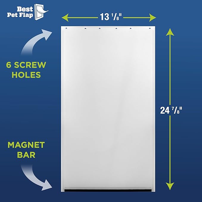 XL Replacement Dog Door Non PVC Flap Fits PetSafe PAC11-11040 - Measures 13 1/8" x 24 7/8" Longer Lasting, Most Energy Efficient, Less Shrinkage, BPA Free