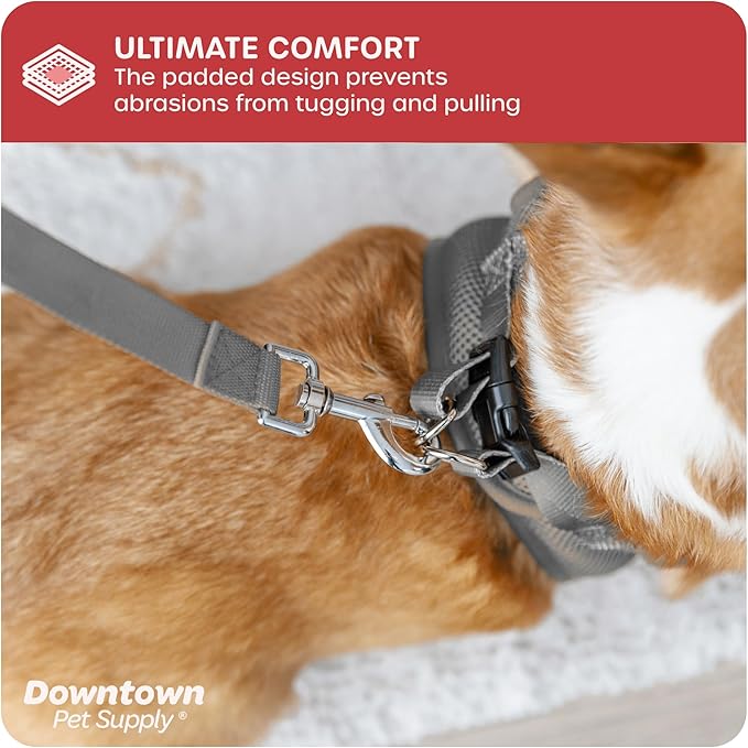 Downtown Pet Supply Step in Dog Harness No Pull, X-Large, Light Gray - Adjustable Harness with Padded Mesh Fabric and Reflective Trim - Buckle Strap Harness for Dogs