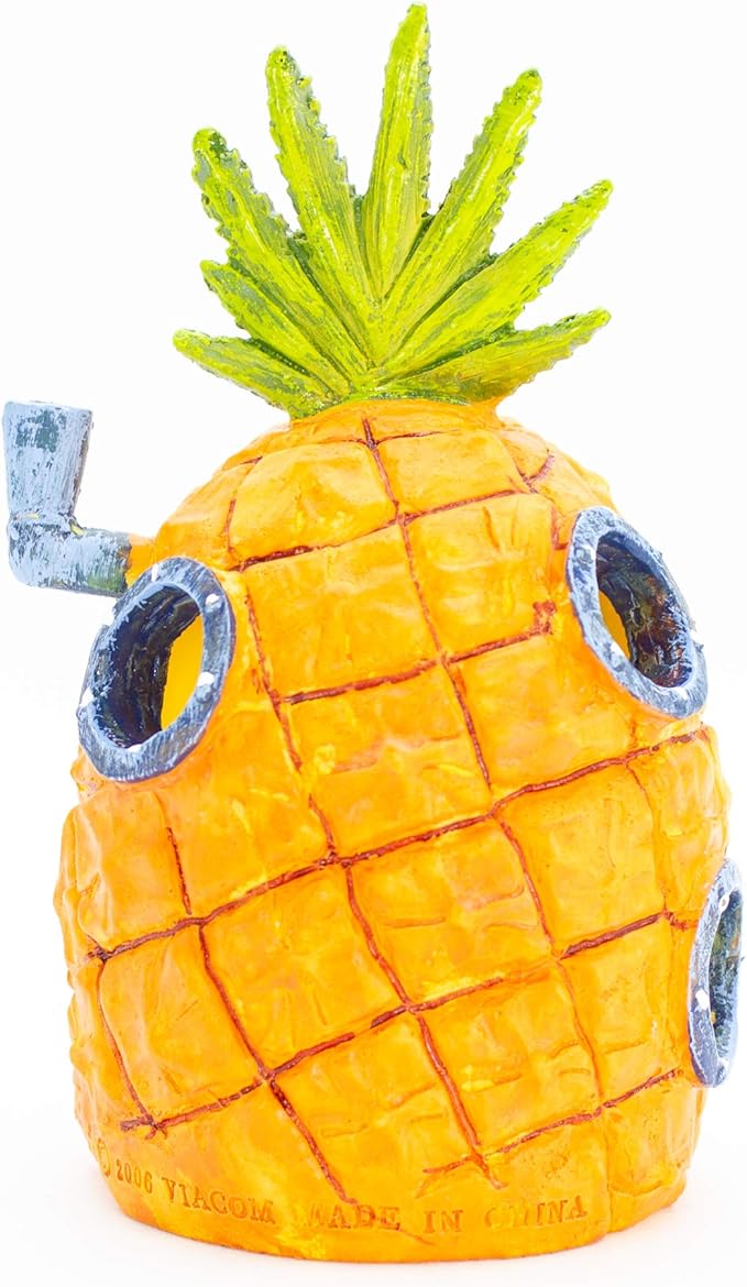 Penn-Plax Spongebob Squarepants Officially Licensed Aquarium Ornament – Spongebob’s Pineapple House – Medium