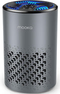 Air Purifiers for Bedroom Home, MOOKA HEPA Air Purifier for Home Pets with Fragrance Sponge for Smoke Dust Pollen Dander Odor, Small Air Cleaner with Sleep Mode Night Light Timer, KJ067L (Grey)