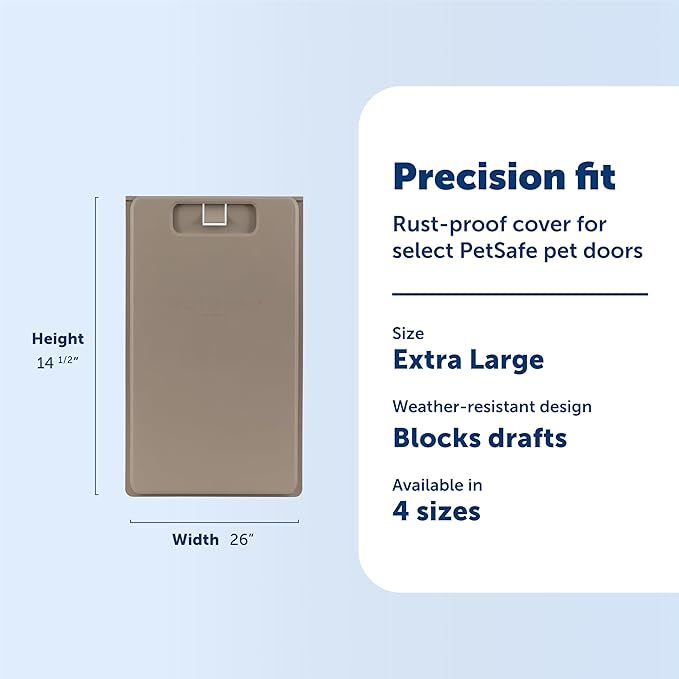 PetSafe Closing Panel Pet Door Cover - Restrict Pet Access - Durable Plastic Cover - Rust-Proof - Easy to Use - X-Large
