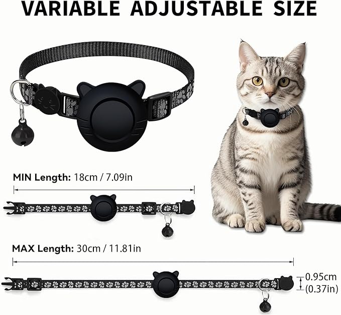 GPS Cat Collar Tracker – Bluetooth Pet Locator for Cats | Works with Android & Google Find My Device | Ideal for Pet Parents!