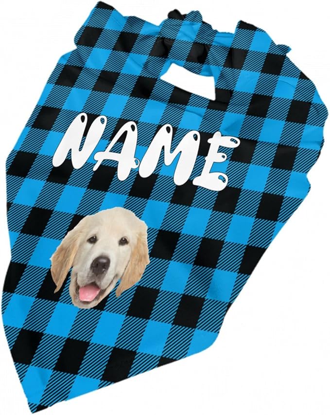 Custom Dog Bandana Add Your Text Photo Name Personalized Neckwear Bandanas Soft Customized Pet Scarf with Your Design Funny Gifts for Cat Dog Pet Style 03