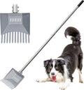 Heavy Duty Pooper Scooper 66in Tempered Spring Steel Scoop Long Stainless Steel Handle Dog Pooper Scooper for Large Dogs Outdoor Pet Waste Removal Shovel