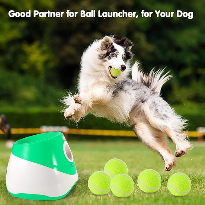 6 Pack Mini Tennis Balls for Pet Playing Fecth, 2 inch Dogs Training Tennis Balls for Small Size Dogs, Interactive Dog Playing Balls Fits 2 inch Automatic Dog Ball Launcher