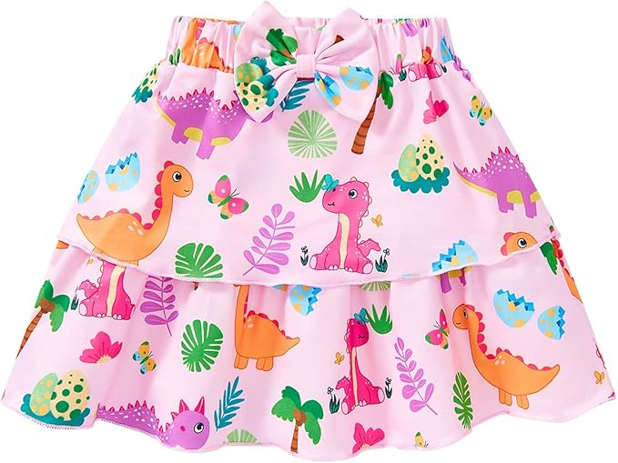 Girls Skirt Set 2 Piece Outfit Toddler Summer Clothes Ruffle Sleeve T-Shirt Bow Knot Tutu Skirt Outfit Set