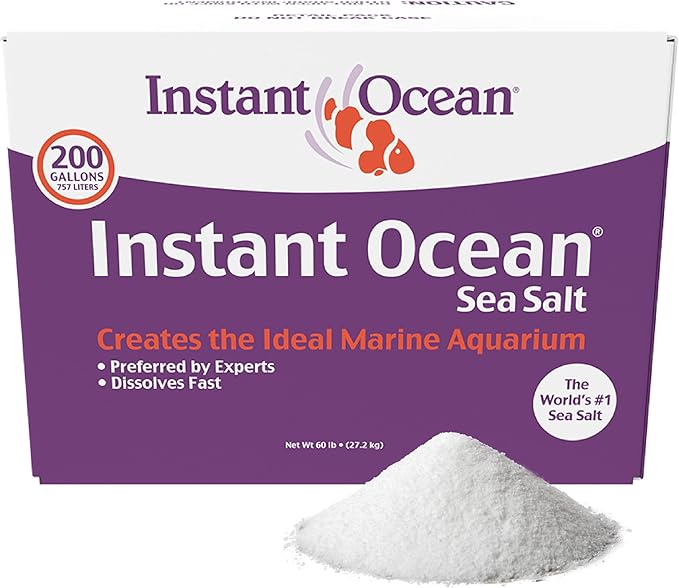 Instant Ocean Sea Salt for Marine Fish Tank Aquariums, Nitrate & Phosphate-Free