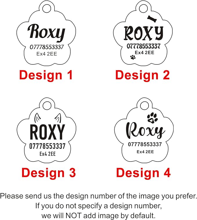 EDSG Cat Dog Tags Personalized for Pets, Dog Name Tags Cat Name ID Tag, Engraved Dog Tags Dog ID Tags Small Glitter Bling ID Tag Paw Print for Cat Pet Dog Puppy(Blue,Design 4)