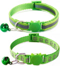 FluorescentCat Collar with Bells, [2 Pack] Hot Pink Break Away Kitten Collar with Bells, Breakaway Cat Collar for Girl Cats Kitty
