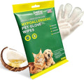 5-Finger Pet Grooming Glove Wipes - Extra Thickened Waterless Bath for Dogs & Cats - Deodorizing & Hypoallergenic Rinse-Free Cleansing for Post-Surgery, Travel, or Senior Pets (6pcs)