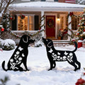 2 Pack Metal Dog Garden Decor for Outside - Unique Dog Statues, Decorative Garden Stakes, Labrador Pet Gifts for Women/Men, Silhouette Yard Art, Ideal for Decorating Backards, (10in)