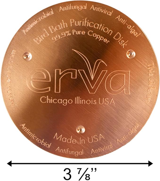 Erva Copper Bird Bath Purification Disk - Made in USA