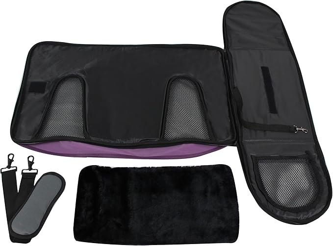 EliteField Deluxe Soft Pet Carrier (3 Year Warranty, Airline Approved), Multiple Sizes and Colors Available (20" L x 11" W x 11" H, Purple+Gray)