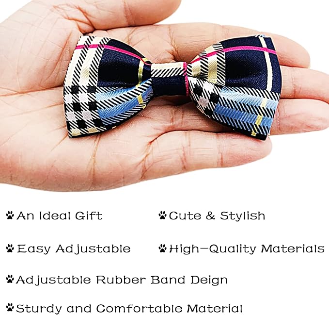 PET SHOW Pet Small Dogs Collar Embellishment Attachment Bow Ties Puppies Cats Collar Charms Accessories Slides Bowties for Birthday Wedding Parties Assorted A Style Assorted B Styles Pack of 5