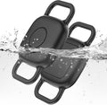 DDJ 2-Pack Dog Collar Holder for Tile Life360 Mate (2024) 2022 Tracker, Waterproof Silicone Anti Lost Tile Mate Tracker Case for Cat & pet Collars, Ultra Durable, Easy Installation, Lightweight, Black