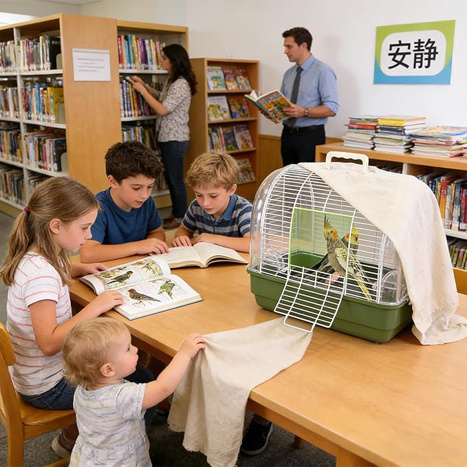 Small Bird Cage, Transparent Bird Travel Carrier, Full View Cockatiel Cage with Sturdy Design, Compact Aviary with Durable Construction, Indoor Outdoor Balcony Living Room Park Parakeet