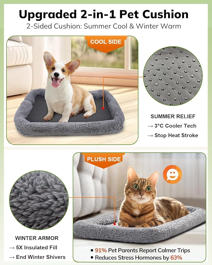 Morpilot Portable Cat Carrier - Soft Cat Carrier for Medium Cats and Puppy up to 15lbs,with Dual-Sided Cushion, Secure Buckle and Foldable Bowl, Dog Carriers for Small Dogs - Pet Carrier (Pink)