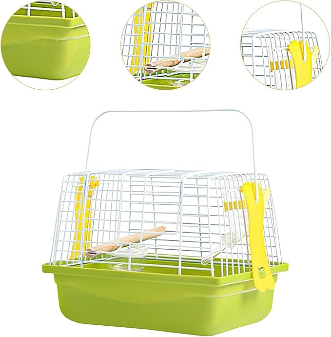 Bird Cage Birdcage Travel Portable Stand Cage Pet House with Carry Handle for Parrot Finches Cockatiel Small Animals Parakeet