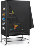 Zettum Bird Cage Cover - 600D Bird Cage Covers for Night Heavy Duty & Waterproof, Fade-Resistant Pet Bird Cage Cover Accessory for Parakeet, Parrot, Cockatiel and More Finches - 19 x 19 x 40 Inch