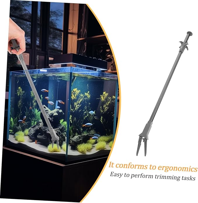 IMIKEYA Long Aquarium Tongs - 20 Inch Plastic Tweezers for Easy Plant Maintenance and Fish Feeding - Ideal Aquarium Grabber Tool for Freshwater and Saltwater Tanks