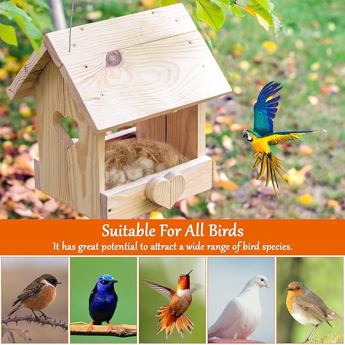 Sukh Bird Nesting Material - Bird Nests Bedding Hummingbird Nesting Material Mixing Canary Nesting Material Finch Nesting Material Parakeet Nesting Materials for Cage,Gardens,Tree Trunks (3)