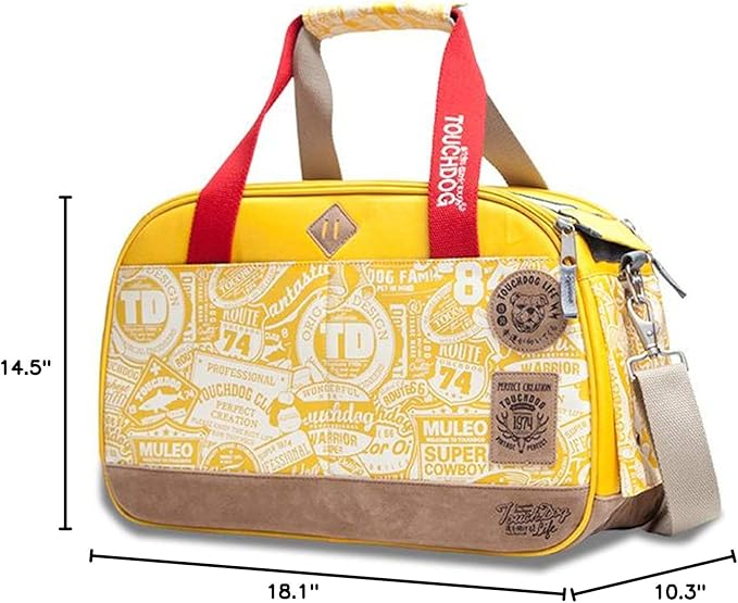 Touchdog Airline Approved Around-The-Globe Passport Designer Pet Carrier, One Size, Yellow