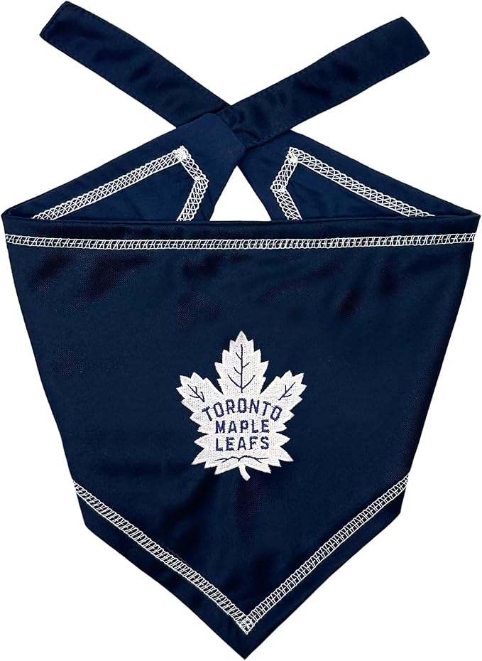 Pets First NHL Toronto Maple Leafs TIE Bandana, Size Small/Medium. Dog Bandana Scarf Bib for Pet Cat Dog. The Ultimate Game-Day, Party Bandana