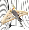 Litewoo Bird Perch Corner Platform Stand Shelf for Birds Budgie Parakeet Cockatiel Conure Cockatoo（Ladder）