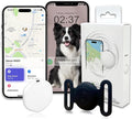 GPS Tracker for Dogs, Mini GPS Pet Tracker with Silicone Cover, IPX8 Waterproof GPS Tracker for Kids,No Monthly Fee,Work with Apple Find My(iOS Only),Smart Tracker for Dogs Finder Tracker Pets-Black-5