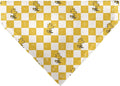 Peanuts Pet Bandana Peanuts Woodstock Pose Checker Yellow White Slip On Collar Bandana Only