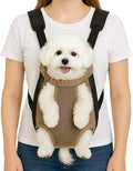 Dog Backpack Carrier, Adjustable Pet Front Carriers, Legs Out Carrying Sling Travel Bag for Small Medium Dogs 4-7 Lbs, Soft Wearable Puppy Chest Carry Backpacks for Walking/Hiking/Camping/Traveling