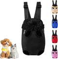 Dog Carrier Backpack, Adjustable Puppy Front Carrier Backpack, Ventilated Dog Chest Carrier for Hiking Camping Travel, Sling Bag for Small Medium Dog Cat Rabbit Puppies, Suit 9-13 lbs (Black, L)