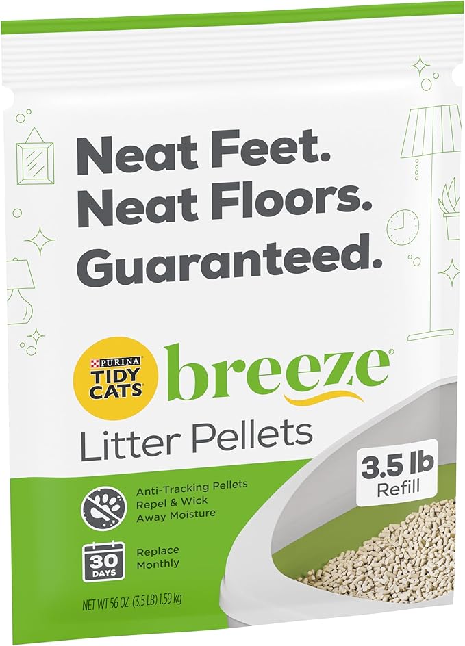 Purina Litter Tidy Cat Breeze Pellets, 3.5 lb, 2 Packs, Limited Edition
