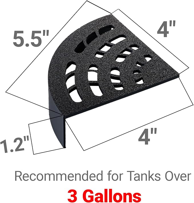 Shrimp Cave 2-Pack – Space-Saving Fan-Shaped Aquarium Cave Decor with 180° Wide-View Design, Compact Fish Tank Accessories for Cherry/Dwarf Shrimp (Black)