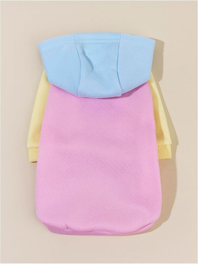 QWINEE Basic Dog Hoodie Sweatshirt Puppy Sweater Warm Cat Costumes Pet Clothes for Chihuahua Puppy Kitten Small Medium Dogs Pink Small