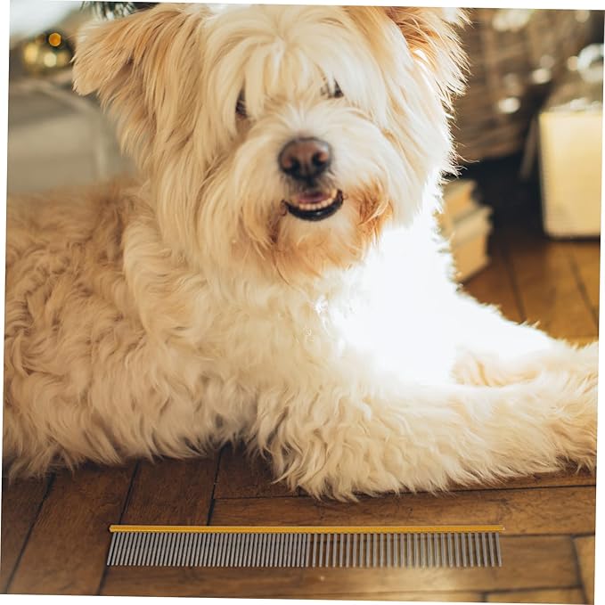POPETPOP Ergonomic Pet Comb for Dogs Cats Grooming Tool Portable Wear-resistant Material