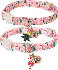 Cat Collar-2Pack Autumn Orange Plaid Kitten Collars-Halloween Plaid Breakaway Kitty Collars-Cute Kitty Pendants,Yellow Orange Grid Cat Collar with Bell, for Girl & Boy Cats